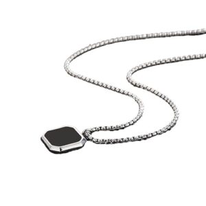 salty alpha anti tarnish stainless steel midnight charisma locket neck chain for men